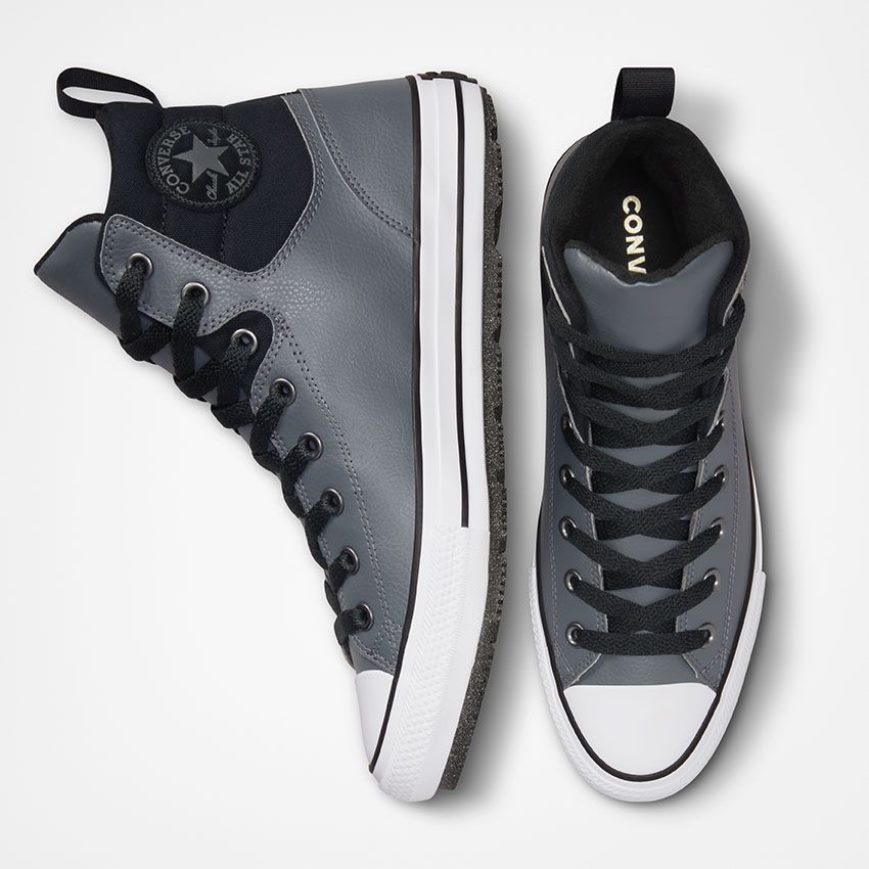 Men's Converse Chuck Taylor All Star Berkshire Water Resistant High Top Winter Boots Grey / Black | AU 34EC1A